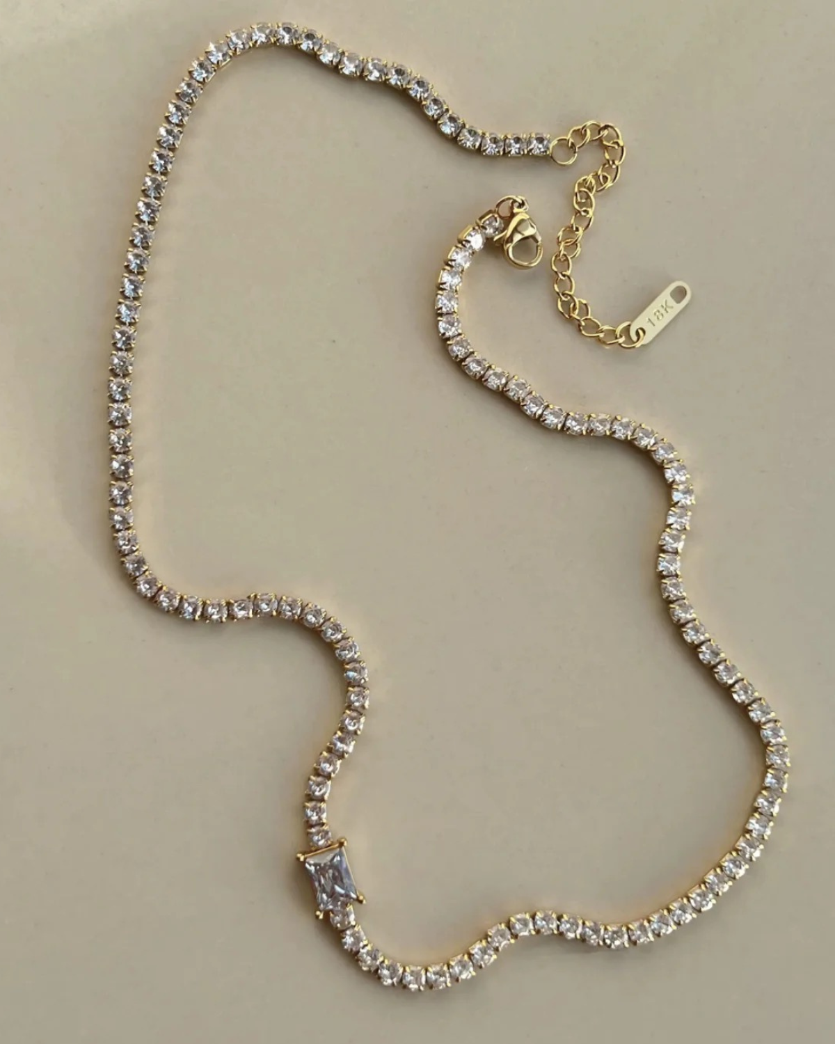 Tennis Necklace with centre piece